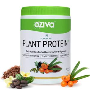 OZiva Superfood Plant Protein (20g of Complete Protein Powder with Essential Vitamins & Minerals) for Boosting Immunity
