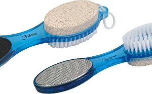 4 in 1 Foot File with Pedicure Brush - Blue - PD01B