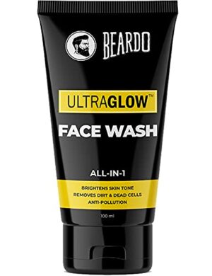 Beardo Ultraglow Face Wash for Men | Brightens & Balances Skin Tone | Reduces Dark Spots & Hyperpigmentation| Daily use facewash for oily to dry skin | Glowing and Radiant Skin (100ml)