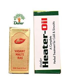 DABUR Vasant Malti Ras (WithGold) 25 Tablets With Heater Oil