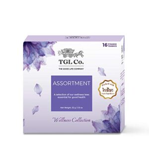 TGL Wellness Teas Assortment 16 Tea Bags | Set of Wellness Tea with Belly Soothing Tea