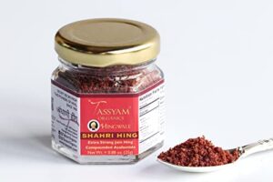 Tassyam Organics Hingwale Extra Strong Shahri Hing 25g Bottle | Hand Pounded & Natural | Jain Hing
