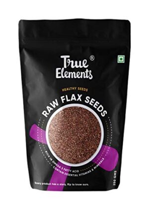 True Elements Flax Seeds for Weight Loss 250g - Flax Seeds for Hair Growth | Raw Seeds for Eating | Diet Snacks