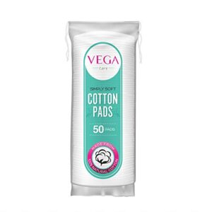 VEGA Organic Cotton Balls (50 Pieces) for Makeup Remover & Face Cleansing