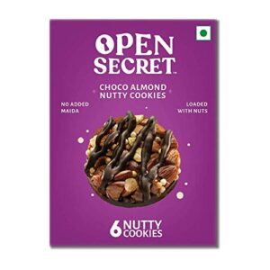 Open Secret Choco Almond Story Box |2 Healthy Choco Almond Cookies Story Box|Nutty & Chocolatey|Family Snacks Biscuit||No Added Maida|12 Cookies (6 Cookies Per Box)