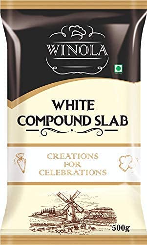 Winola White Compound Slab- White Baking Chocolate Bar for Chocolate