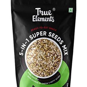 True Elements 5 in 1 Super Seeds Mix 125g - Roasted Seeds | Diet Snacks for Weight Loss | Mixed Seeds for Eating