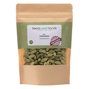 Seeds and Hands Wayanad 7mm+ Green Cardamom/Elaichi Whole [No Artificial Colors] (100g)