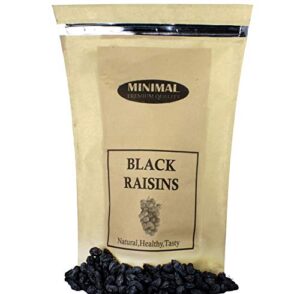 Minimal Dried Black Raisins/Black Kishmish with Seed