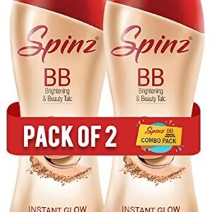 Spinz BB Brightening & Beauty Face Talc for Instant Brightness that Lasts 2X Longer
