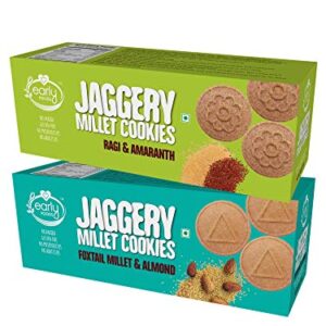 Early Foods biscuits combo pack of 2 - Foxtail & Ragi Amaranth Jaggery Cookies