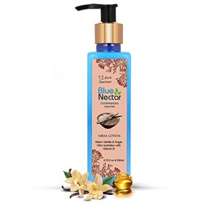 Blue Nectar Ultra Hydrating Warm Vanilla Body Lotion for Dry Skin and Oily Skin with Vitamin E | Natural Body Butter | Winter Body Lotion | Deep Moisturizer for Face and Body | 200 ml