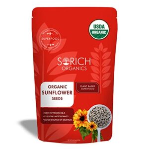 Sorich Organics Raw USDA Organic Sunflower Seeds for eating - 400 Gm - AAA Grade | Protein and Fiber Rich Superfood | Healthy Diet Snacks | Vegan | Gluten Free