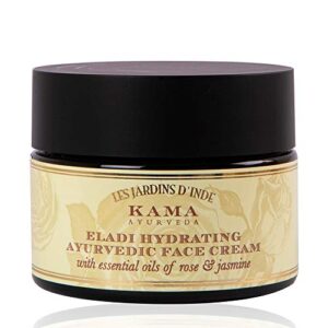 Kama Ayurveda Eladi Hydrating Ayurvedic Face Cream with Pure Essential Oils of Rose and Jasmine