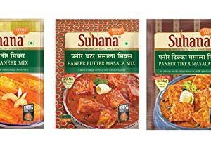 Suhana Paneer Combo of 9 (Shahi Paneer 3 - Paneer Butter 3 -Paneer Tikka 3) Easy to Cook
