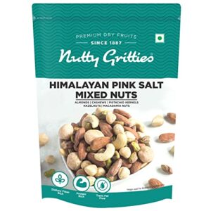 Nutty Gritties Salted Roasted Mixed Nuts - Roasted in Himalayan Pink Salt - Almonds