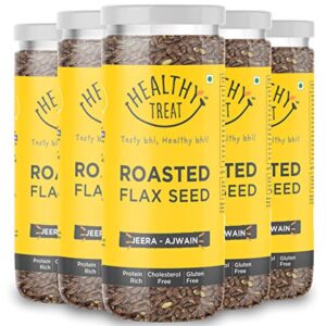Healthy Treat Roasted Flax Seed - Jeera Ajwain Flavor 750 gm (Pack of 5