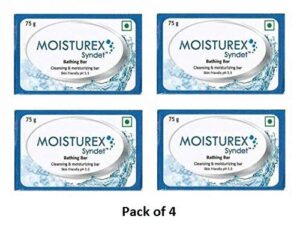 Moisturex Syndet Cleansing & Moisturizing Bathing Bar (75 gm) (Pack of 4)