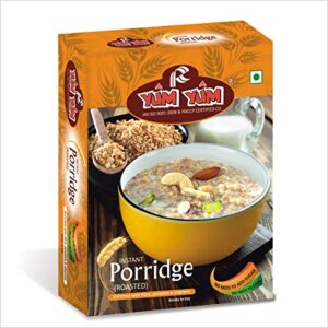 YUM YUM High Fiber Instant Roasted Porridge with Honey - 360gm (180gms*2)