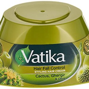 Dabur Vatika Naturals Hair Fall Control Styling Hair Cream Olive Cactus Heena 140ML