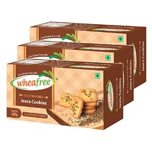 Wheafree Gluten Free Jeera/Cumin Cookies (200g) | Gluten Free | Lactose Free | Vegan Jeera/Cumin Cookies