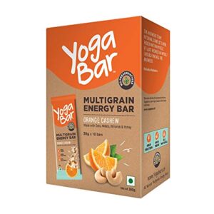 Yogabar Cashew Orange Multigrain-Energy Bars - Pack of 10