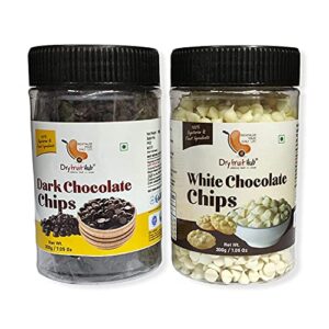 Dry Fruit Hub Choco Chips Combo Pack 400gms Dark And White Choco Chips