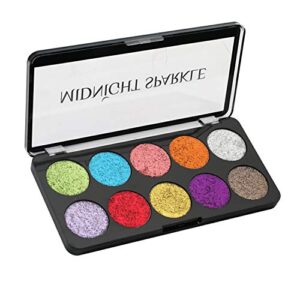 Swiss Beauty glitter 10 Color Eyeshadow Palette (Midnight Sparkle)