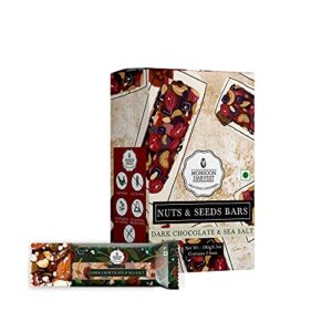 Monsoon Harvest Nuts & Seeds Energy Bars - Dark Chocolate & Sea Salt - 180 g (Pack of 6 x 30g)