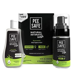 Pee Safe Natural Intimate Wash | Men + Women Combo | Maintains pH balance & Made With Natural Ingredients | Utmost Care & Comfort |