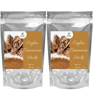 Nxtgen Ayurveda Ceylon Cinnamon Sticks| Pack of 2 | Sri Lankan Dalchini Sticks | 50g Each