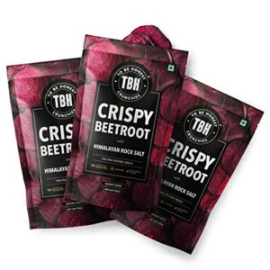 TBH - To Be Honest Vegetable Chips | Crispy Beetroot with Himalayan Rock Salt | 180g (Pack of 3