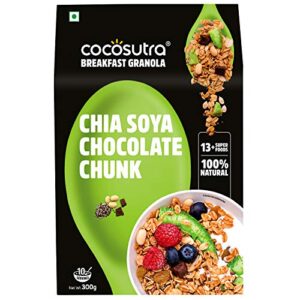 COCOSUTRA Crunchy Gluten Free Granola - Chia SOYA Chocolate Chunk