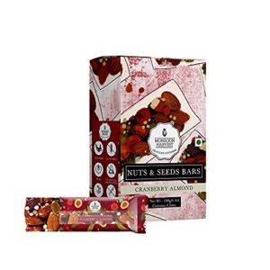 Monsoon Harvest Nuts & Seeds Energy Bars - Cranberry & Almond - 180 g (Pack of 6 x 30 g)