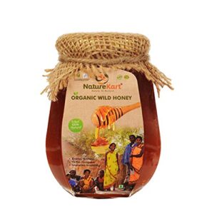 Naturekart Organic honey ( 500 gram ) Certified by APEDA Govt. Of India | No added Sugar | Raw honey organic unprocessed | Wild Pure honey Organic Forest | Natural wild honey organic - 500 Gram