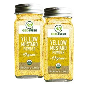 Geo-Fresh Organic Yellow Mustard Powder - 50g (Pack of 2)