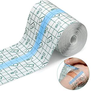 HANNEA® Transparent Stretch Adhesive Bandage Waterproof Bandage Clear Adhesive Bandages Dressing Tape for Tattoos & Second Skin Healing Protection Supplies (2.7inch × 393inch) (7cm×10m)