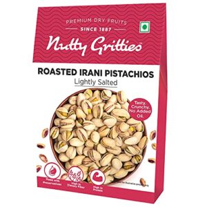 Nutty Gritties Salted Irani Roasted Pistachios| Pista Lightly Salted