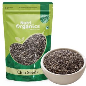 NutriOrganics Chia Seeds for Weight Loss 250g - Omega 3 Rich Raw Chia Seeds