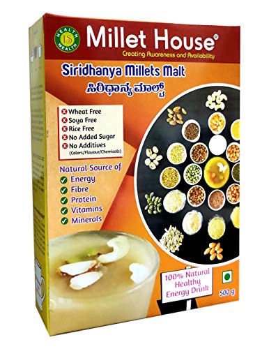 Millet House Malt-100% Healthy Natural Millets Drink(500gm) - Wheat Free