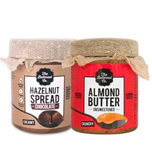 The Butternut Co. Almond Butter Unsweetened Crunchy & Chocolate Hazelnut Spread Creamy