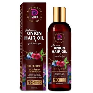 Duze Onion Bhringraj Hair Oil Black Seed Oil Hair Growth Hairfall Control Men & Women 200ML