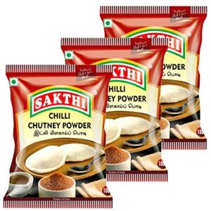 Sakthi Chilli Chutney Powder | Idli Milakai Podi 100g - Pack of 3