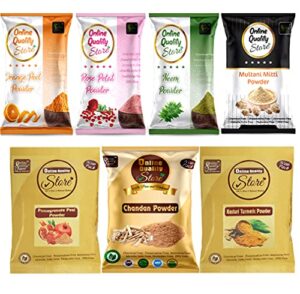 Online Quality Store face pack for glowing skin and pimples combo pack of :-( Multani Mitti 100g