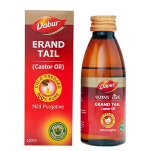 Dabur Erand Tail Pure Cold Pressed Castor Oil Provides Effective Relief From Constipation - 100 Ml