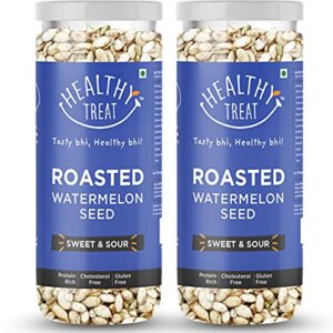 Healthy treat Roasted Watermelon Seeds - Sweet and Sour 250 gm ( Pack of 2 125gm Each)