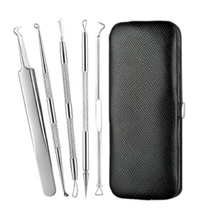 BeautE Secrets Stainless Steel Anti-Slid Handle Blackhead Remover Tools Kit with Case