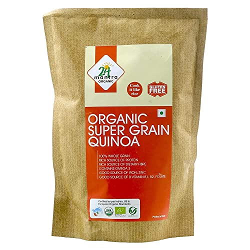24 Mantra Organic Quinoa - 500gms | Pack of 1 | 100% Organic | Chemical Free & Pesticides Free | Unadulterated
