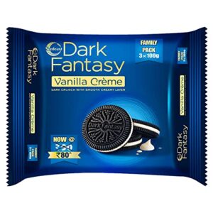 Sunfeast Dark Fantasy Vanilla Creme Pack | Dark Crunch with Smooth Creme Pouch