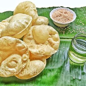 Sri Ayyappa KERALA PAPPADAM - 450 g - 4 Inch - Traditional Homemade Fryums/ Papad/ Appalam (150 g x 3 Pack)